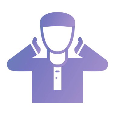 man with microphone icon. flat illustration of businessman vector icons for web