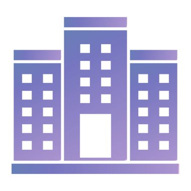 Bina. Web simgesi basit illüstrasyon