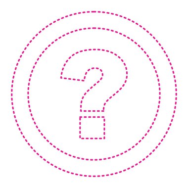 soru işareti işareti. Vektör çizim.