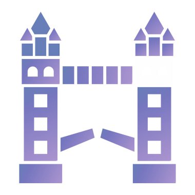 Şato. Web simgesi basit illüstrasyon