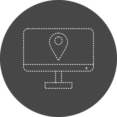 Location web icon, simple illustration of Lcd Map