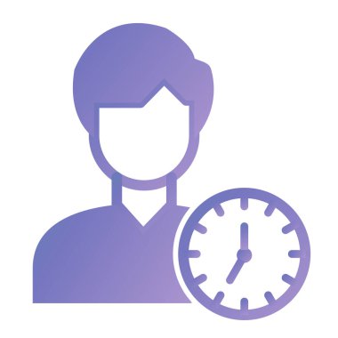 Zaman yönetimi simgesi vektör illüstrasyonu