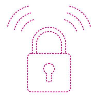 asma kilit ikon vektör çizimi