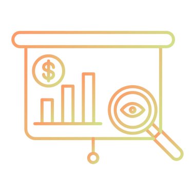 Abstract financial analysis icon vector illustration