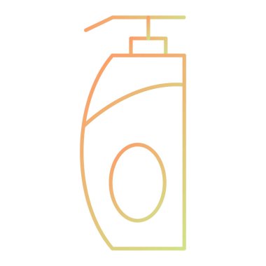 Bir şişe şampuan ikonunun vektör çizimi.