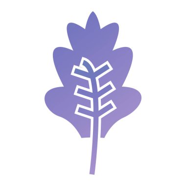 Mor ve beyaz bir çiçeğin vektör çizimi