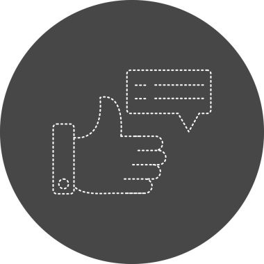 Bir başparmağın yukarı simgesinin vektör çizimi