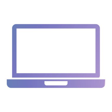 Dizüstü bilgisayar simgesi vektör çizimi