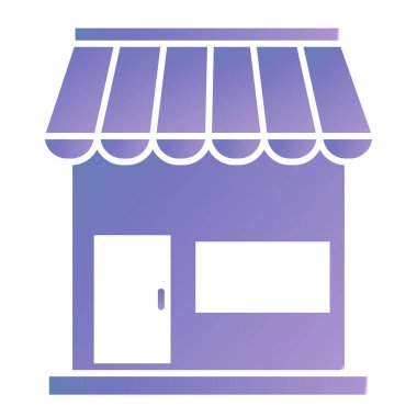 Dükkan. Web simgesi vektör illüstrasyonu