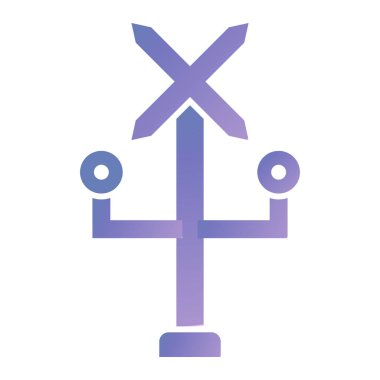 Bir çapraz simgenin vektör illüstrasyonu