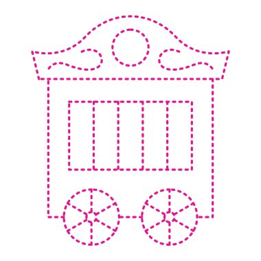 dotted line art of the store. vector illustration