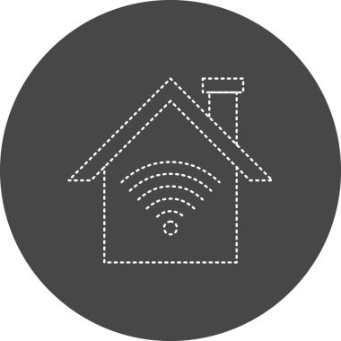 Modern Smart Home 'un vektör illüstrasyonu