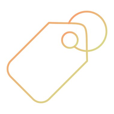 etiket simgesi, vektör çizimi