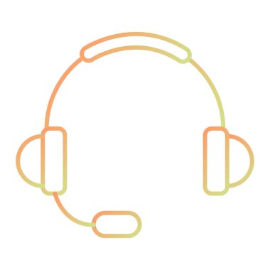 Kulaklık simgesi vektörü web ve mobil uygulama tasarımınız için beyaz arkaplanda izole edildi, kulaklık logosu kavramı