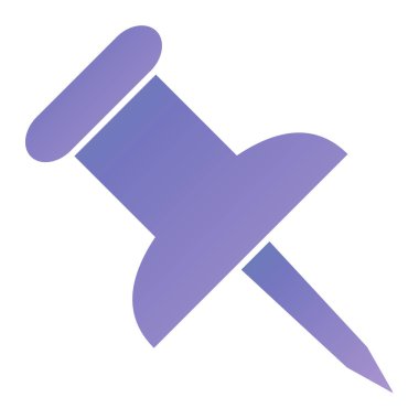pin icon. simple illustration of push button vector icons for web