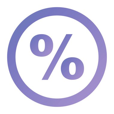 - Yüzde. Web simgesi basit illüstrasyon