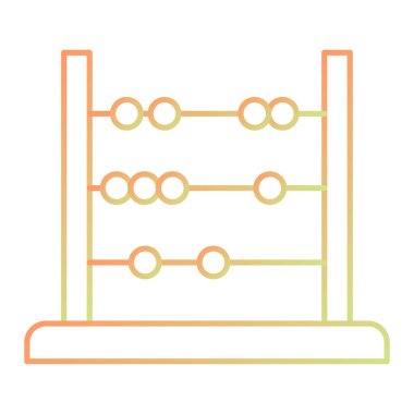 Abaküs. Web simgesi basit illüstrasyon