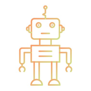 Robot simgesinin vektör illüstrasyonu