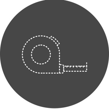 Measuring Tape Vector Glyph Icon Design 
