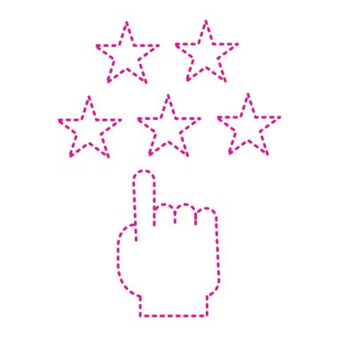 star, stars, dotted line icon. vector illustration