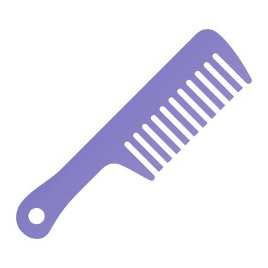 comb icon. flat illustration of hairbrush vector symbol isolated on white background