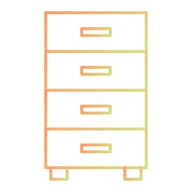 Çekmeceler simge vektör illüstrasyonu