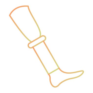 prosthesis leg icon, vector illustration simple design 