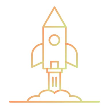 roket fırlatma simgesi vektör çizimi