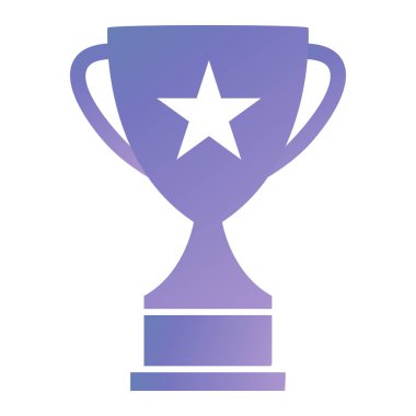 Kupa ikonu. Web için ödül kazanmış vektör simgelerinin basit bir illüstrasyonu