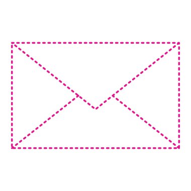 letter envelope icon. purple and pink design. vector illustration