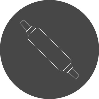 Yuvarlanan iğne simgesinin vektör illüstrasyonu