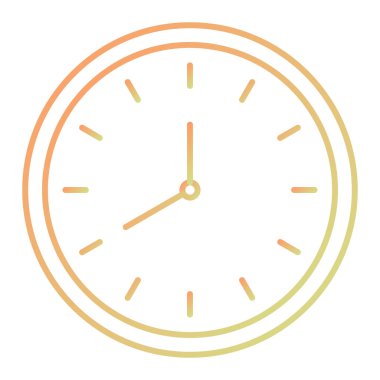 Beyaz arkaplanda izole edilmiş düz stil saat simgesi. zaman sembolü