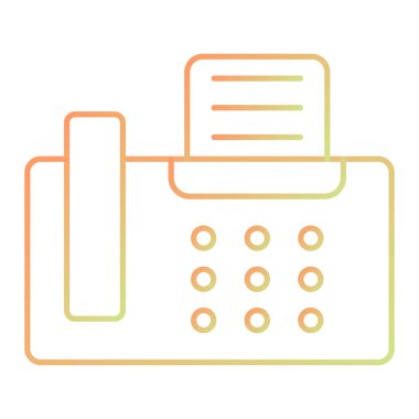 faks simgesi vektör illüstrasyonu