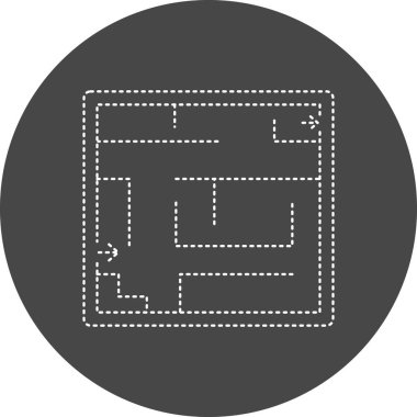 Tahliye Planı simgesinin vektör çizimi 