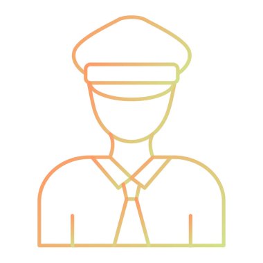 man icon. outline illustration of worker vector icons for web