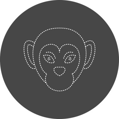 maymun simge vektör çizim