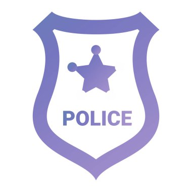 Polis rozeti simgesi, vektör illüstrasyonu