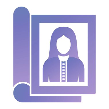 Kadın. Web simgesi basit illüstrasyon