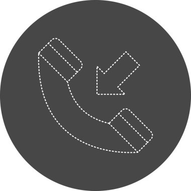 Bir telefon simgesinin vektör illüstrasyonu