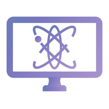 atom simgesi vektör illüstrasyonu