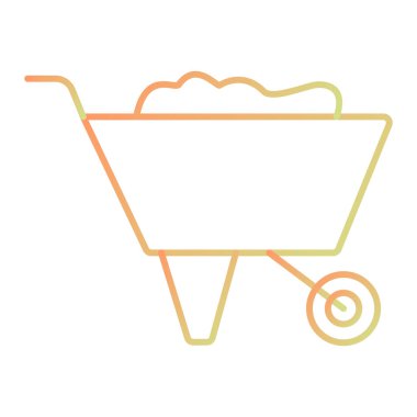 Alışveriş arabalı el arabası ikon vektör çizimi tasarımı