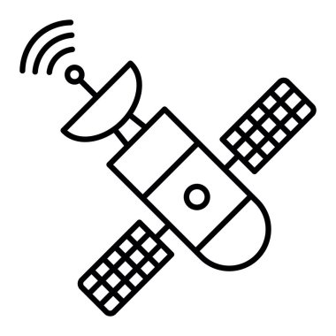 uydu anten simgesi. Beyaz arkaplanda izole edilmiş web tasarımı için kablosuz radyo vektör sembolü