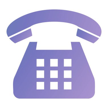 Telefonunuz var. Web simgesi basit illüstrasyon