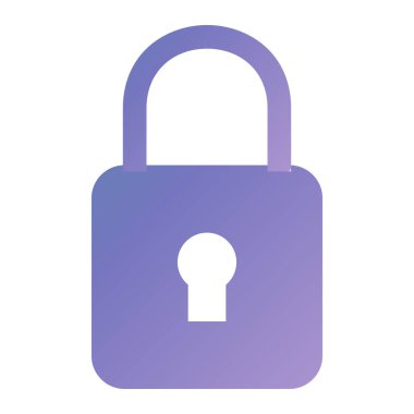 Kilit simgesi. Düz dizayn. vektör illüstrasyonu.