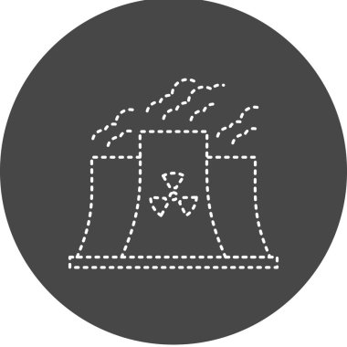 Nükleer Santral Vektör Sembol Tasarımı 