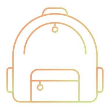 sırt çantası simgesi vektör illüstrasyonu