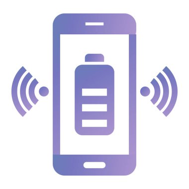 Cep telefonu simgesi, vektör illüstrasyonu