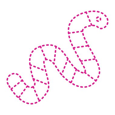 Bir yılan simgesinin vektör illüstrasyonu