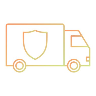 dağıtım kamyonu ikonu vektör çizimi tasarımı