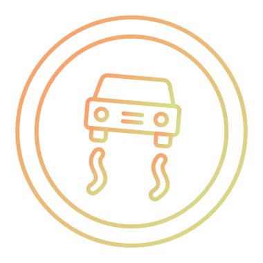 Araba pil simgesi. Vektör çizim